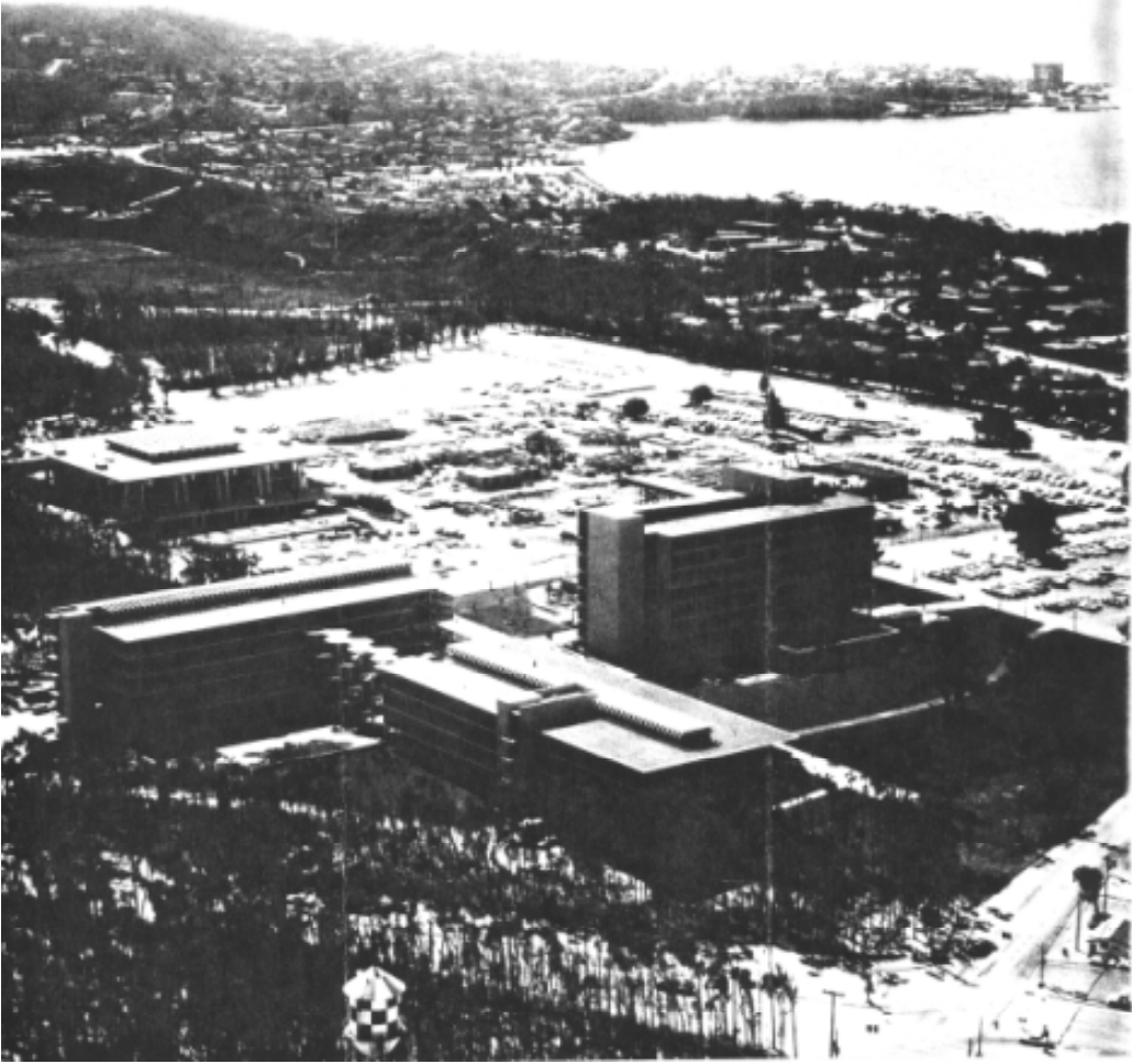 Image of the first buildings on the UCSD campus.