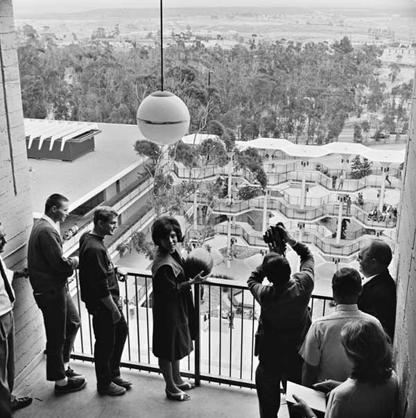Image of the first Watermelon Drop at UCSD in 1965.